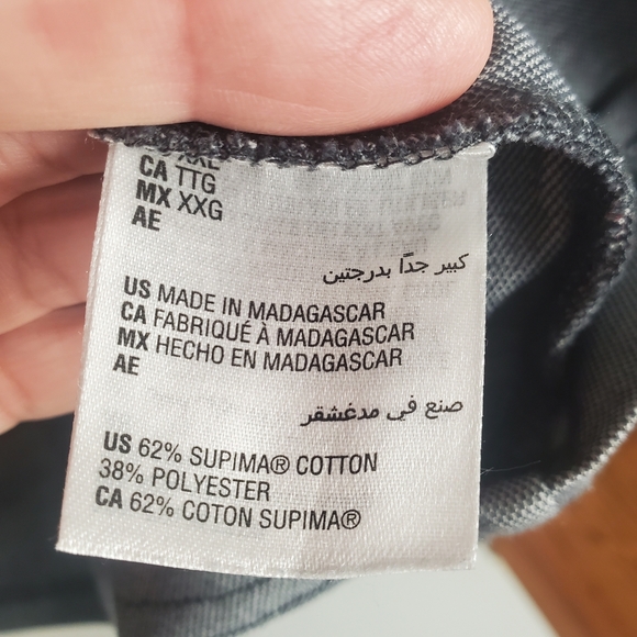 Tasso Elba Men's Supima Cotton Gray Short Sleeve Tee. XXL. A0016 - Picture 4 of 9